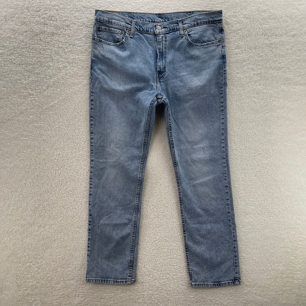 Levis 511 Jeans Mens 38x32 Blue Slim Denim Light Wash Stretch Preppy Casual